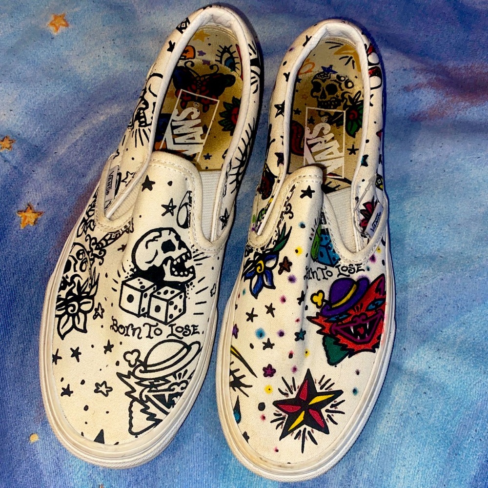 Tattoo Color it yourself Vans 🎰🎲💀🌺